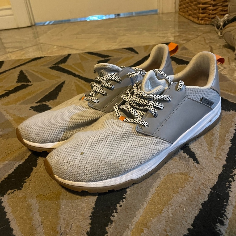 Columbia Gray and White Athletic Men's Shoes